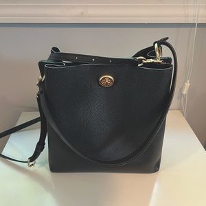 Lightly Used Coach Charlie Bucket Bag - Black